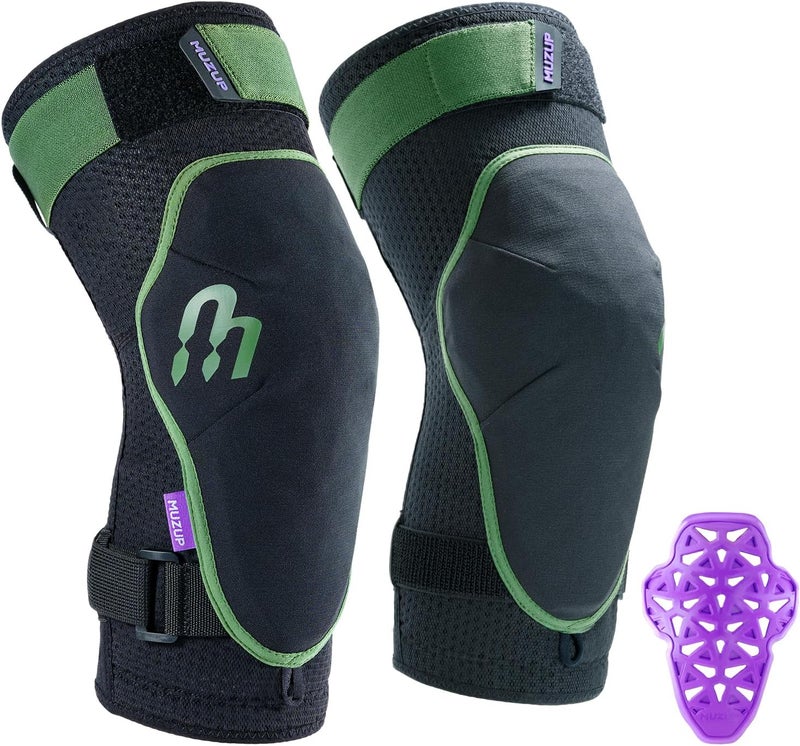 MUZUP Offedge Knee Pads, Sufficient Protection MTB Knee Pads No-Slipping Mountain Bike Knee Pads Removable Padding MTB Knee Pads for Men Knee Pads for Work Snowboarding Knee Pads - Image 1